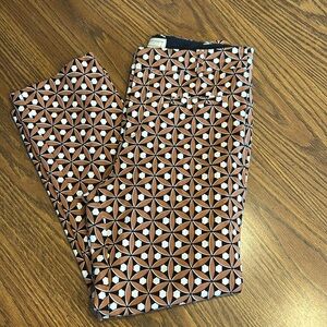 Anthropologie the Essential Collection Trousers Geometric Pattern